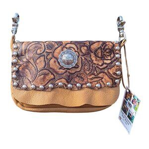 The Golden Rose Genuine Buckskin Leather Hip Bag Hand Crafted in the USA